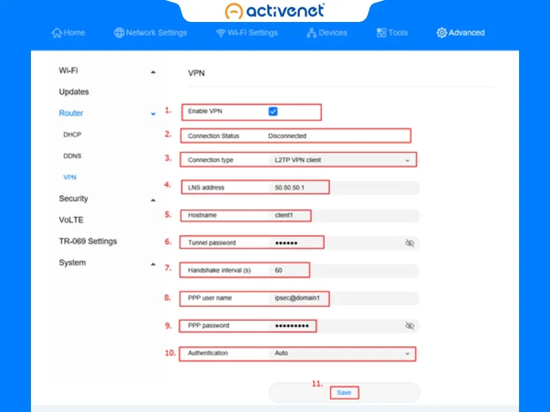 آموزش نصب VPN L2TP روی مودم هواوی