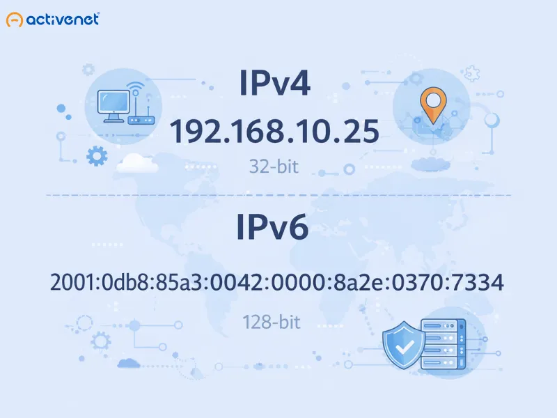 ساختار IPv6 و ساختار IPv4