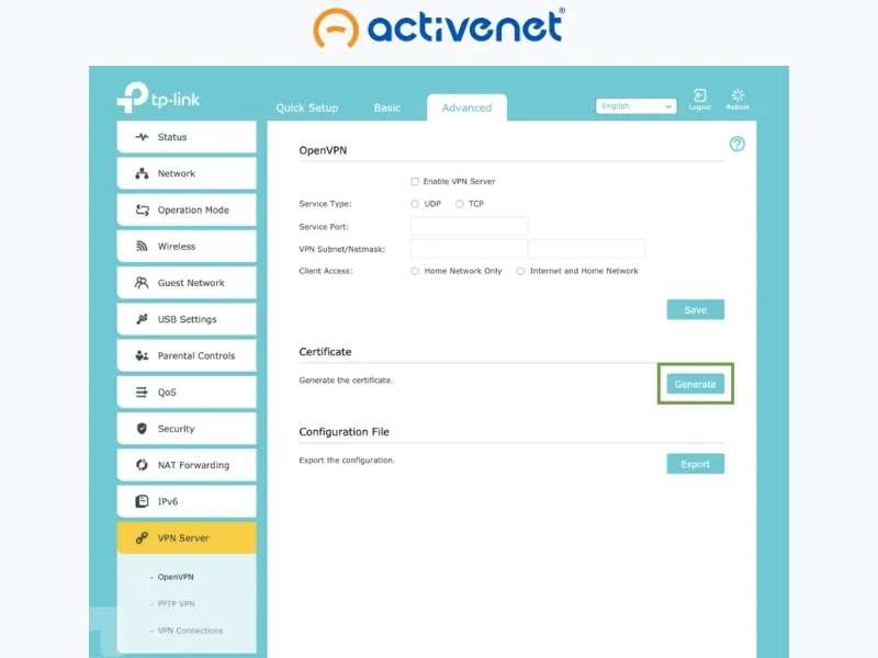 مراحل نصب vpn روی مودم tp-link