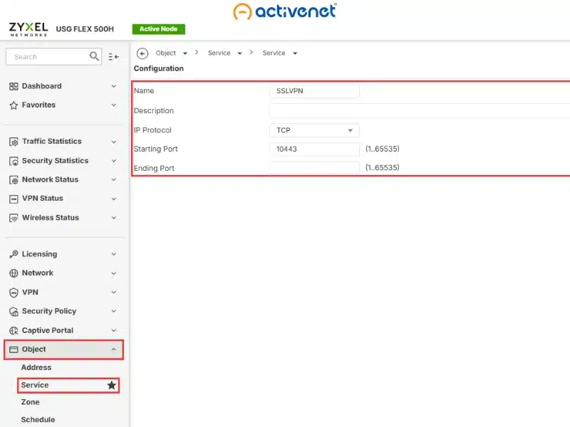 نصب vpn روی مودم zyxel