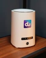مودم رومیزی Tozed KJ33 — نمای روبرو با چراغ‌ها و دکمه WPS
